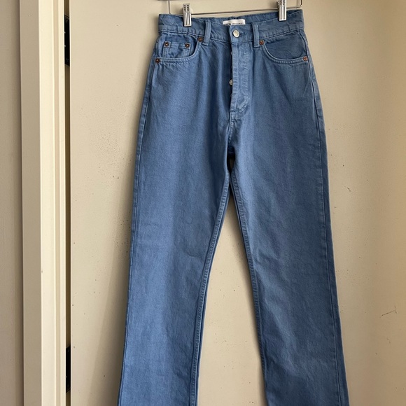 Zara High Rise Straight Leg Jeans - Picture 7 of 9